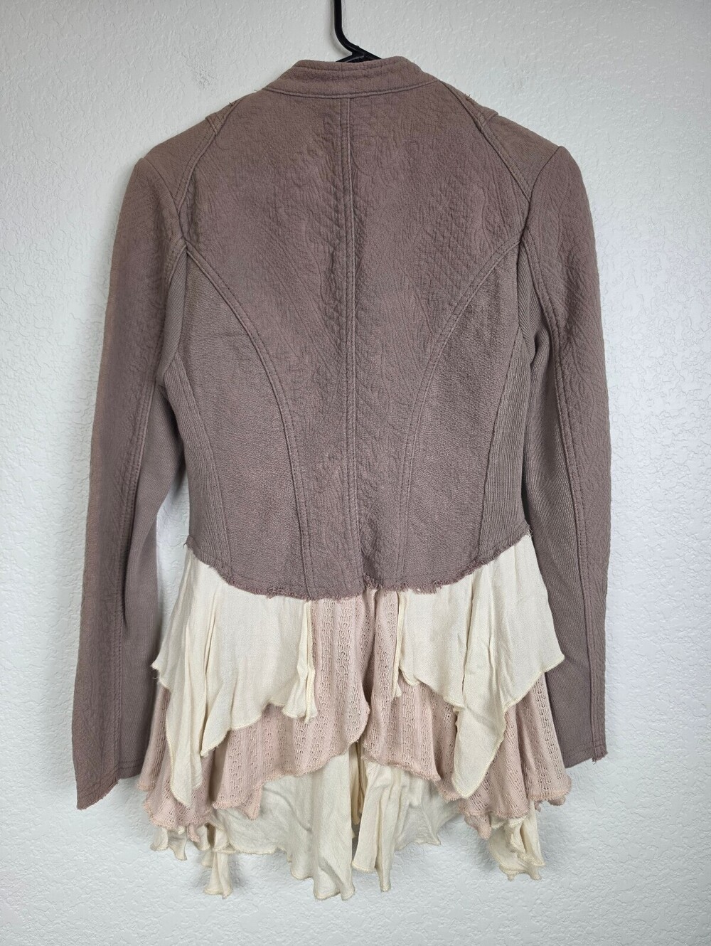 Free People Small Brown Long Sleeve Button Jacket - Picture 2 of 4